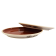 Assiette (à pain ou assiette petite pour tasse) (dessus rouge), de l'artiste Elizabeth Hamel, medium : céramique porcelaine blanche, dessus émail cuivré, 0.5 po haut x 6 po diamètre, pièce vendue à l'unité