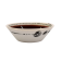 Assiette mini coupelle (intérieur rouge), de l'artiste Elizabeth Hamel, medium : céramique porcelaine blanche, dessus émail cuivré, 0.75 po haut x 3.50 po diamètre, pièce vendue à l'unité