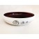 Bol à pâte (intérieur rouge), de l'artiste Elizabeth Hamel, medium : céramique porcelaine blanche, dimension : 1.5 po haut x 7 po de diamètre, pièce vendue à l'unité