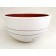 Bol poke (intérieur rouge), de l'artiste Elizabeth Hamel, medium : céramique porcelaine blanche, dimension : 3.5 po haut x 6 po diamètre, vue 2