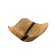 Bol trois pointes, no 6, de l'artiste Martin Simon, pièce originale, faite de bois : K3 + Noyer noir, dimension : 7 1/2 x 3 3/4 pouces