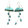 Boucles d'oreilles Méduses, no 17, de l'artiste Molusk, Bijou mode d'inspiration aquatique souple et léger. La matière première : un PVC transparent qui, une fois coloré, doré et imprimé, est totalement métamorphosé.
