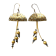 Boucles d'oreilles Méduses, no 28, de l'artiste Molusk, Bijou mode d'inspiration aquatique souple et léger. La matière première : un PVC transparent qui, une fois coloré, doré et imprimé, est totalement métamorphosé.