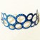 Bracelet Bulles (bleu, pois noirs), no 46, Molusk, Longueur 6.75 pouces, Bijou aquatique souple et léger fait de PVC coloré qui épouse la forme du corps à la manière d’un tatouage, vue 2