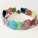 Bracelet Perles (multi bleu, rose, rouge, noir, blanc), no 27, de l'artiste Molusk, Longueur 6.0 pouces, Bijou d'inspiration aquatique souple et léger fait de PVC coloré qui épouse la forme du corps à la manière d’un tatouage