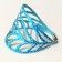 Bracelet Peuplier (multi bleus), no 53, de l'artiste Molusk, Longueur 6.75 pouces, Bijou d'inspiration aquatique souple et léger fait de PVC coloré qui épouse la forme du corps à la manière d’un tatouage, vue 2