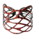 Bracelet Entrelac (rouge, pois noirs), no 48, de l'artiste Molusk, Paris, Longueur 6.75 pouces, Bijou aquatique souple et léger fait de PVC coloré qui épouse la forme du corps à la manière d’un tatouage