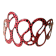 Bracelet Fantôme (rouge, pois noirs), no 42, de l'artiste Molusk, Longueur 6.75 pouces, Bijou d'inspiration aquatique souple et léger fait de PVC coloré qui épouse la forme du corps à la manière d’un tatouage