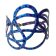 Bracelet Gribouilli (bleu, pois bleu foncé), no 38, de l'artiste Molusk, Longueur 6.5 pouces, Bijou d'inspiration aquatique souple et léger fait de PVC coloré qui épouse la forme du corps à la manière d’un tatouage