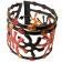 Bracelet Multi-Algues (noir et corail), no 33, de l'artiste Molusk, Longueur 6.75 pouces, Bijou d'inspiration aquatique souple et léger fait de PVC coloré qui épouse la forme du corps à la manière d’un tatouage