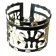 Bracelet Multi-Algues (noir, or et blanc), no 34, de l'artiste Molusk, Longueur 7.0 pouces, Bijou d'inspiration aquatique souple et léger fait de PVC coloré qui épouse la forme du corps à la manière d’un tatouage
