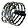 Bracelet Multi-pois 5 rangs (noir, pois multi noir, blanc, or), no 37, de l'artiste Molusk, Longueur 7.0 pouces, Bijou d'inspiration aquatique souple et léger fait de PVC coloré qui épouse la forme du corps à la manière d’un tatouage