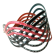 Bracelet Ondulation (noir, rouge), no 24, de l'artiste Molusk, Longueur 6.5 pouces, Bijou d'inspiration aquatique souple et léger fait de PVC coloré qui épouse la forme du corps à la manière d’un tatouage