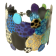 Bracelet Perles chenilles (multi bleu, noir, violet, or, blanc), no 55, de l'artiste Molusk, Longueur 5.75 pouces, Bijou d'inspiration aquatique souple et léger fait de PVC coloré qui épouse la forme du corps à la manière d’un tatouage