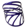Bracelet Peuplier (multi violets), no 23, de l'artiste Molusk, Longueur 6.75 pouces, Bijou d'inspiration aquatique souple et léger fait de PVC coloré qui épouse la forme du corps à la manière d’un tatouage