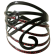 Bracelet Volute (rouge, noir), no 47, de l'artiste Molusk, Longueur 6.75 pouces, Bijou d'inspiration aquatique souple et léger fait de PVC coloré qui épouse la forme du corps à la manière d’un tatouage