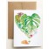Carte de souhaits 5x4 po, -- Coeur plantes --, de l'artiste Katrinn Pelletier, dimension : 5.5 x 4.25 pouces largeur, sans texte, avec enveloppe  Vous pouvez inscrire votre message à l'intérieur.  Carte vendue à l'unité, vue 2