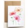 Carte de souhaits 5x4 po, -- Fleurs de cosmos --, de l'artiste Katrinn Pelletier, dimension : 5.5 x 4.25 pouces largeur, sans texte, avec enveloppe  Vous pouvez inscrire votre message à l'intérieur.  Carte vendue à l'unité, vue 2