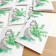 Carte de souhaits 5x4 po, -- Femme au bouquet d'eucalyptus --, de l'artiste Katrinn Pelletier, dimension : 5.5 x 4.25 pouces largeur, sans texte, avec enveloppe  Vous pouvez inscrire votre message à l'intérieur.  Carte vendue à l'unité, vue 3