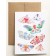 Carte de souhaits 5x4 po, -- Papillons colorés --, de l'artiste Katrinn Pelletier, dimension : 5.5 x 4.25 pouces largeur, sans texte, avec enveloppe  Vous pouvez inscrire votre message à l'intérieur.  Carte vendue à l'unité, vue 2
