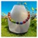 Collier POLARIS, no 185, de l'artiste Sandrine Giraud, couleur, argent, perles bleues, vertes, rouges, oranges. Ce bijou toujours original, marie avec élégance la grâce et l’originalité des lignes. contexte