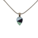 Collier Goutte, no 57, de l'artiste Azurine, Peint à la main, Chaîne 18 po acier inoxydable, Matière première : verre, cuisson au four