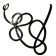 Collier Gribouilli, no 1, de l'artiste Molusk, Bijou aquatique souple et léger fait de PVC coloré qui épouse la forme du corps à la manière d’un tatouage, longueur maximale 18 pouces