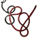 Collier Gribouilli, no 2, de l'artiste Molusk, Bijou aquatique souple et léger fait de PVC coloré qui épouse la forme du corps à la manière d’un tatouage, longueur maximale 18 pouces