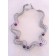 Collier LIANE PERLÉE argent-violet, no 109, de l'artiste Sandrine Giraud, Ce bijou modulable, toujours original, marie avec élégance la grâce des perles avec l’originalité des lignes résolument contemporaines.