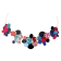 Collier Pendentif, no 10, de l'artiste Molusk, Bijou aquatique souple et léger fait de PVC coloré qui épouse la forme du corps à la manière d’un tatouage, longueur maximale 17 pouces