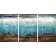 Aviver (Triptyque), no 729, de l'artiste Isabel Picard, Techniques mixtes sur bois, Création unique, dimension totale de l'oeuvre : 28 x 54 po de largeur