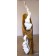 Écharpe, de l'artiste Bernard Hamel, Sculpture, bois épinette, Création unique, dimension : 64 1/2 po hauteur x 13 po x 13 po