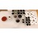 Assiette mini coupelle (dessus rouge), de l'artiste Elizabeth Hamel, medium : céramique porcelaine blanche, dessus émail cuivré, 0.75 po haut x 3.50 po diamètre, vue 3