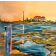 Côte Nord, de l'artiste Florence Lemay, Tableau, Acrylique sur toile, Création unique, dimension : 20 x 20 po de largeur
