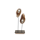 Gemellité, de l'artiste Christianne Hamel, Sculpture, matière : Merisier - Métal - Coquilles d'oeuf, Technique : Taille directe, Création unique, dimension : 20 x 51 x 15 cm