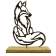 Gros renard, o-10, de l'artiste Danny Perkins, Sculpture, métal et bois, Dimension : 15 x 12 x 5  po