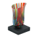 Harlequin, de l'artiste Lucie Martineau (Enora), Sculpture, Verre et bois, Création unique, dimension : 2.25 x 2.25 x 4 po