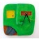 Horloge Klok, Face verte, 2 dents noires, de l'artiste Alexandre Tardif, dimension : 8 x 1 x 8 pouces de largeur, Décoration fonctionnelle, 1 batterie 2A, Bois : Tilleul ou pin