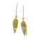 Boucles d'oreilles - Color key aile jaune, de l'artiste Tomate d'Épingles, Bijou mode urbaine, style loufoque, de l'éco-design, Fabriqué au Québec et à la main avec des matériaux recyclés, vendu par paire