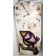 Horloge verticale, format moyen, hblv16-0C, blanche, de l'artiste Alexandre Tardif, faite en bois, tilleul, format rectangulaire, fond blanc, dimension : 15.5 x 7.5 x 1 pouces de largeur, décoration fonctionnelle, 1 batterie 2A