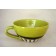 Tasse à café latté, # 22, verte, de l'artiste Créations Ratté, medium : céramique, objet utilitaire cuit à très haute température, résistant au four, au micro-onde et au lave-vaisselle 