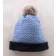 Tuque tissée, no 6, de l'artiste Irèna Geerts, Création québécoise faite à la main. Modèle garni d'un pompon de fourrure recyclée et de laine alpaga à 100 % %, vue B