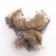 Foulard triangle, no 21, de l'artiste Irèna Geerts, Création québécoise faite à la main, Cache-cou garni d'une finition de fourrure recyclée, S'attache avec des liens tricotés 