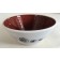 Bol à soupe thaï (intérieur rouge), de l'artiste Elizabeth Hamel, medium : céramique porcelaine blanche, dimension : 4.5 po haut x 7.5 po diamètre, pièce vendue à l'unité