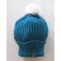 Tuque béret, no 42, de l'artiste Irèna Geerts, Création québécoise faite à la main. Modèle garni d'un pompon de fourrure recyclée et de laine alpaga à 100 %.