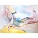 L'étonnement en boucle sous des fils électriques, de l'artiste Benoit Genest Rouillier, Tableau, Acrylique sur toile, Création unique, dimension : 36 x 48 po de largeur