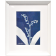 L'arrivée du printemps (Série Muguet) (t.encadré), de l'artiste Sophie Rozenn Boucher, Medium Cyanotype et aquarelle sur papier de coton, Cadre blanc, moulure et passe-partout, Création unique, Format de l'oeuvre : 7 x 5 pouces de largeur, vue encadrée