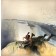 Le grand saut ensemble... ou lâcher prise !?, de l'artiste Annie Lévesque, Tableau, acrylique, encre et graphite sur toile brute, Création unique, dimension : 60 x 60 po de largeur