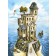 Le château sur l'Ile, de l'artiste Félix Girard, sur papier Epson « Enhanced Matte, impression avec de l’encre à pigment – qualité archive (ultra chrome), dimension : 18 x 14 pouces de largeur, affiche prête à être encadrée
