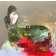 Ma maison est à l'intérieur de moi,  no 48, de l'artiste Stéphanie Viens, Technique : Acrylique et collage sur toile, Création unique, Format de l'oeuvre : 16 x 16 pouces de largeur